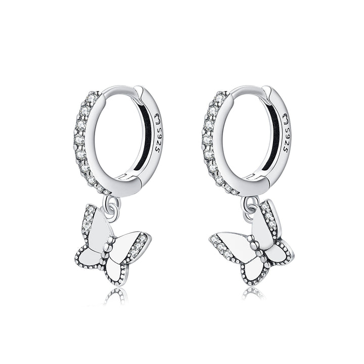 Shining Butterfly Earrings - Lyrielle-Silver-Nora Luxe