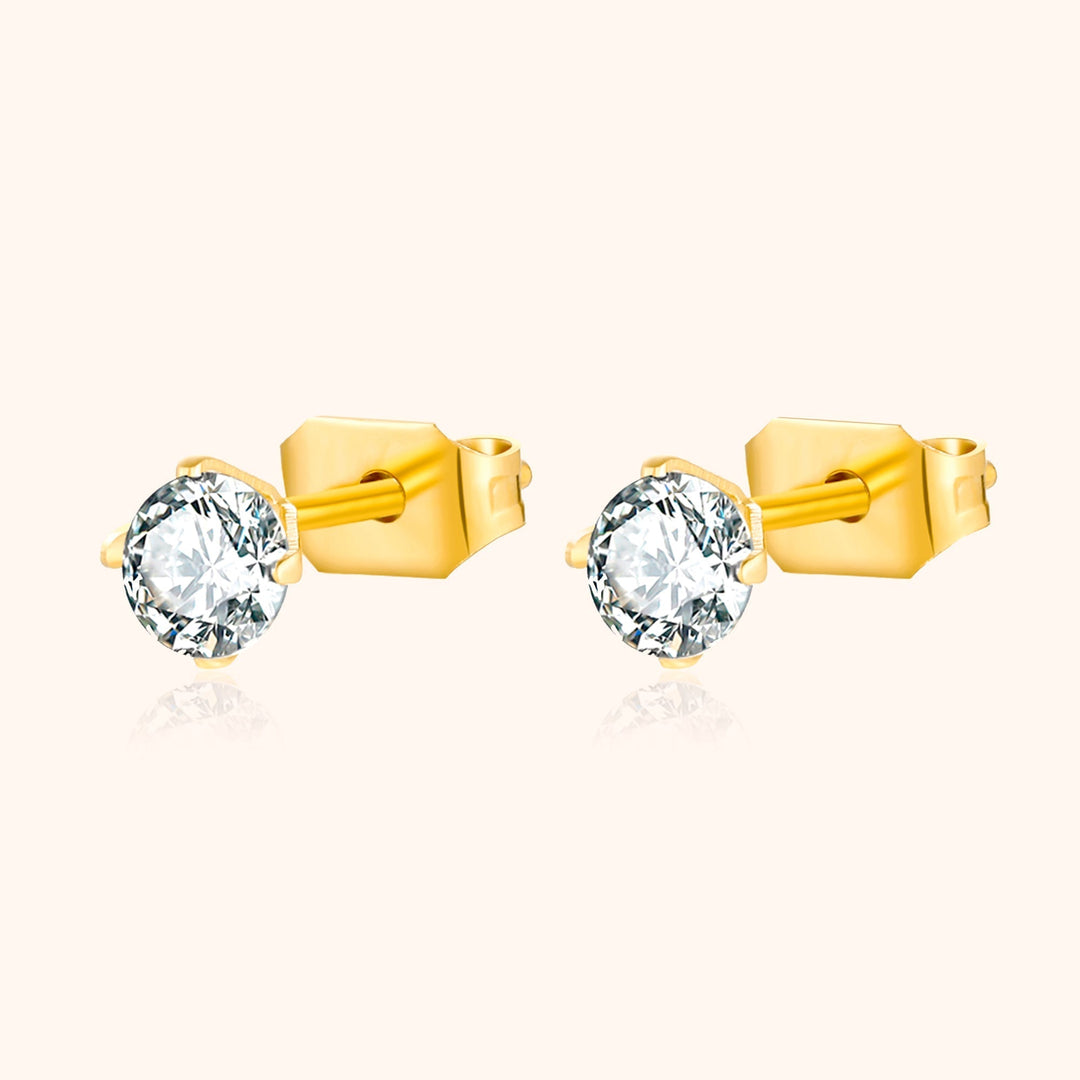 Shining Mini Earrings - Mira-Gold-0.12 in-Nora Luxe