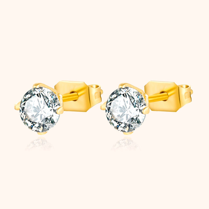 Shining Mini Earrings - Mira-Gold-0.20 in-Nora Luxe