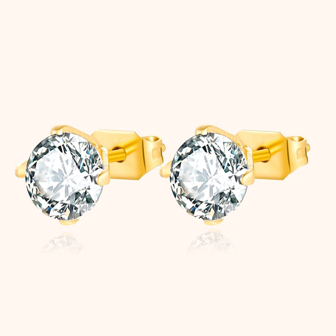 Shining Mini Earrings - Mira-Gold-0.24 in-Nora Luxe