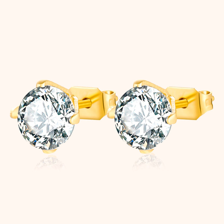 Shining Mini Earrings - Mira-Gold-0.28 in-Nora Luxe