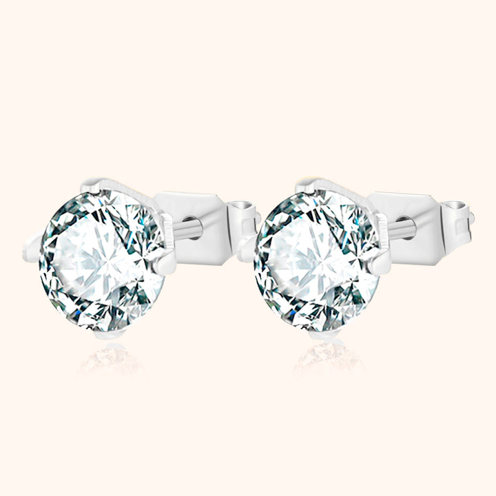 Shining Mini Earrings - Mira-Silver-0.28 in-Nora Luxe