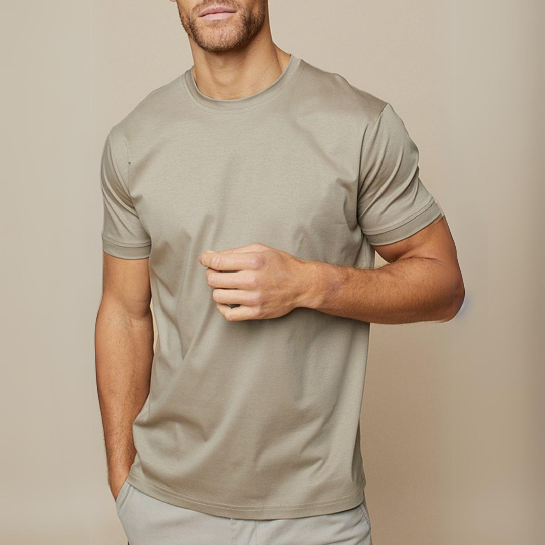 Shiny & Soft Men's T-Shirt made from Mercerised Cotton – Leon-S-Nora Luxe