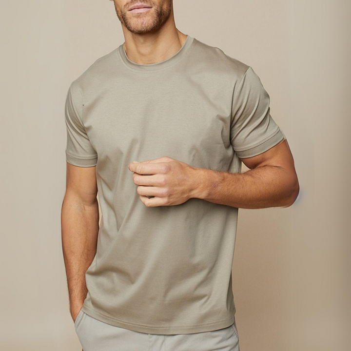 Shiny & Soft Men's T-Shirt made from Mercerised Cotton – Leon-S-Nora Luxe