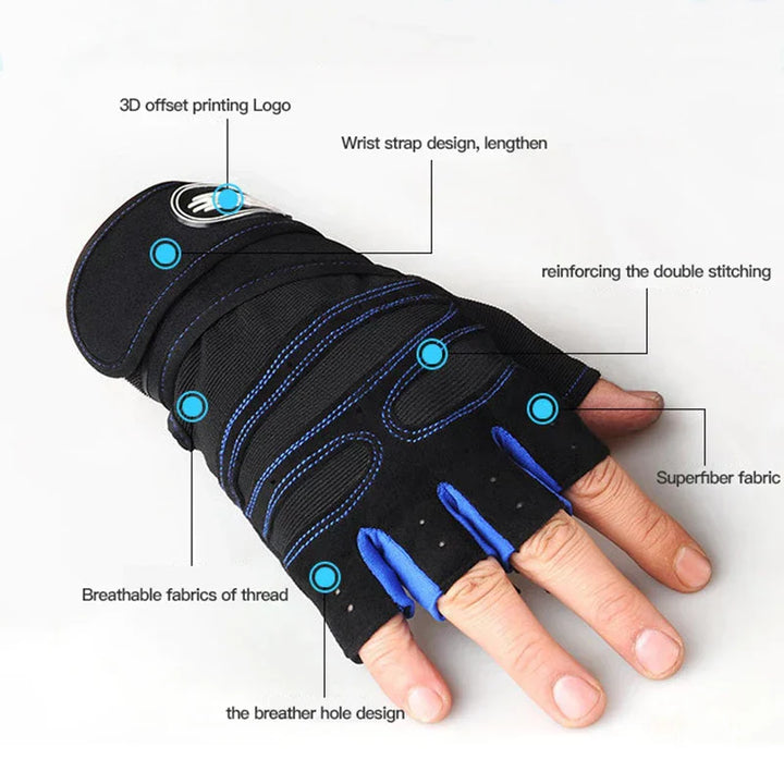 Shock-resistant and Supportive Gym Gloves - FitFlex-Black-S-Nora Luxe