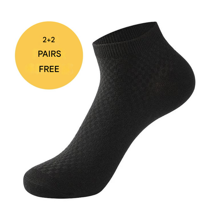 Short Socks - Bamboo Bliss-Black-1x Pair (+1 Free)-7.5 – 9.5-Nora Luxe