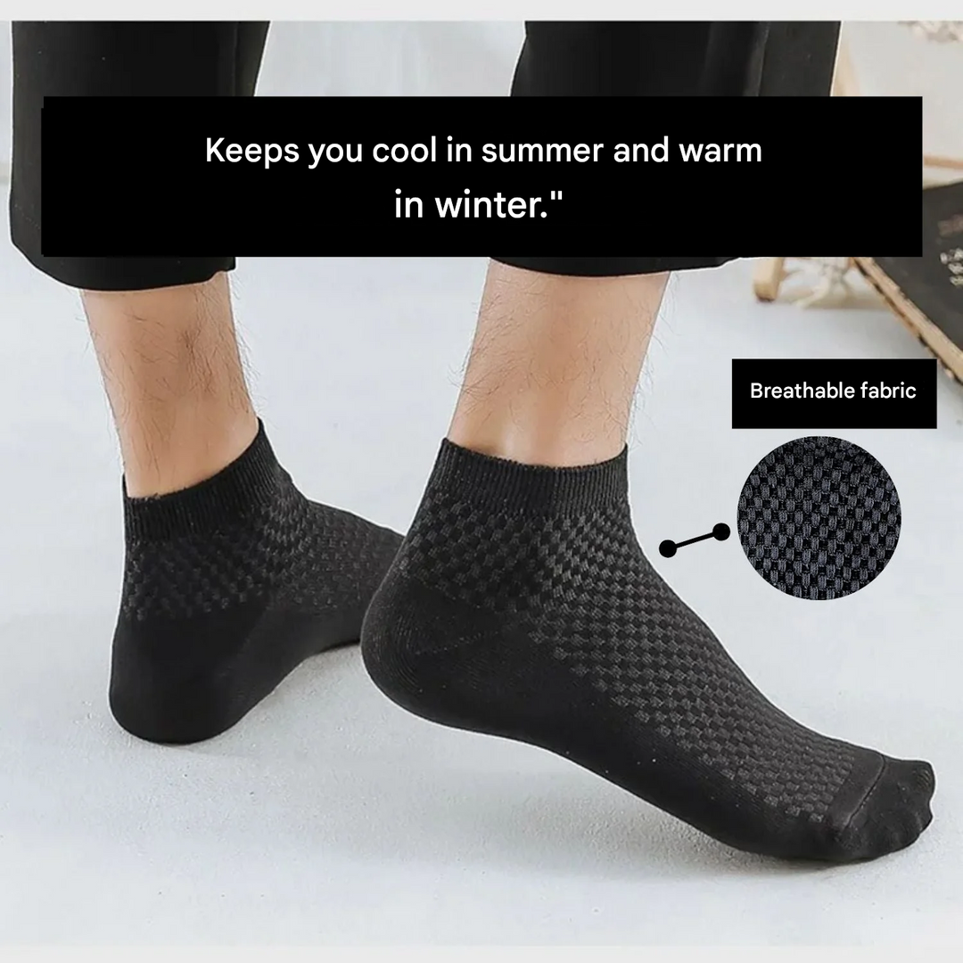 Short Socks - Bamboo Bliss-Black-1x Pair (+1 Free)-7.5 – 9.5-Nora Luxe
