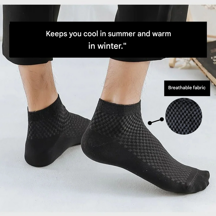 Short Socks - Bamboo Bliss-Black-1x Pair (+1 Free)-7.5 – 9.5-Nora Luxe