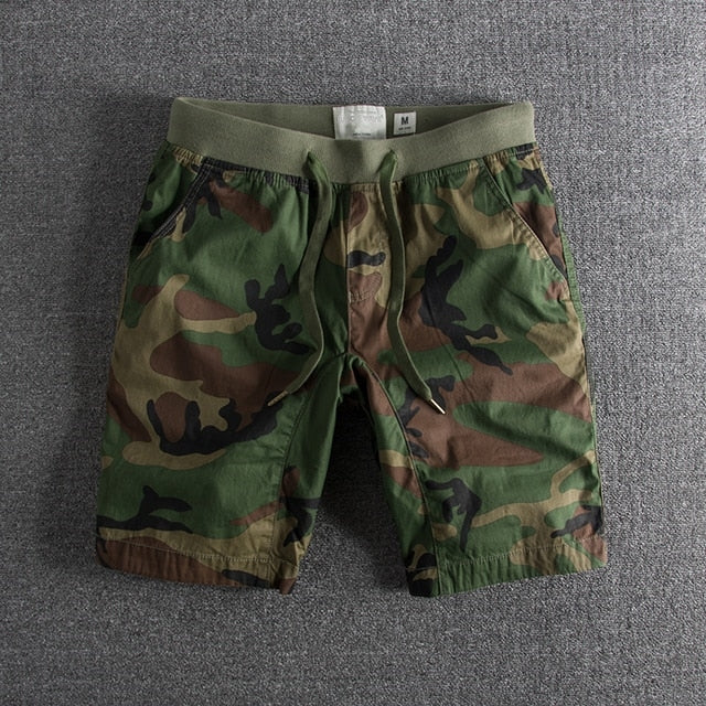 Shorts with Camouflage Print - Ranger-Classic camouflage-S-Nora Luxe