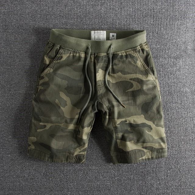 Shorts with Camouflage Print - Ranger-Green Camouflage-S-Nora Luxe