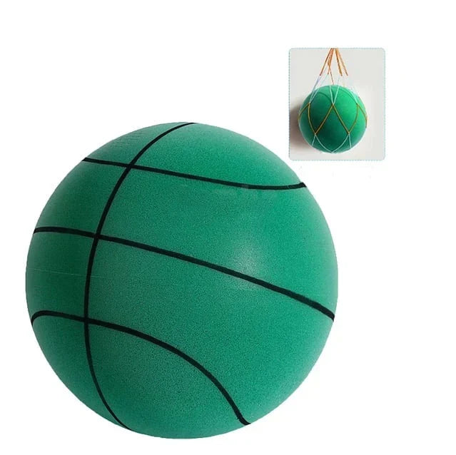 Silent Basketball for Noiseless Training and Fun - SilentBounce-Green-7.09 in-Nora Luxe
