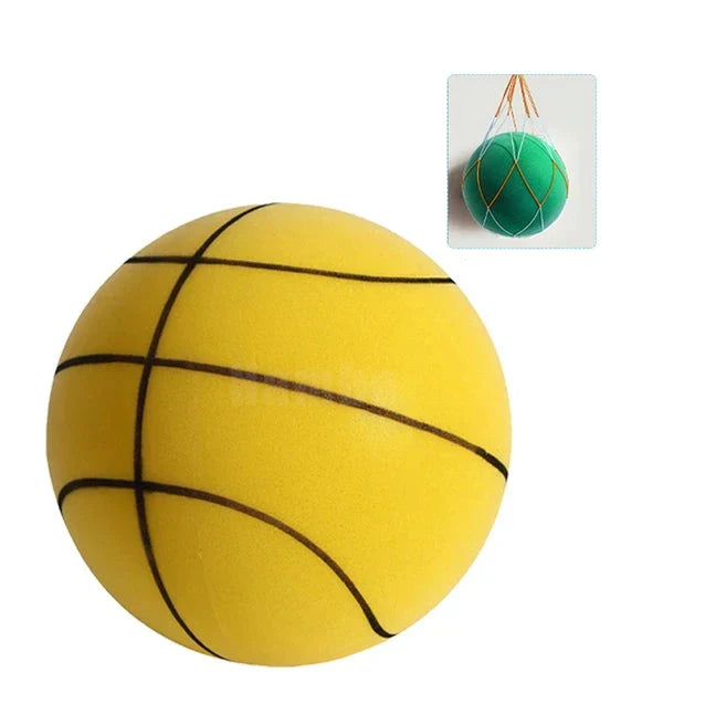 Silent Basketball for Noiseless Training and Fun - SilentBounce-Yellow-7.09 in-Nora Luxe