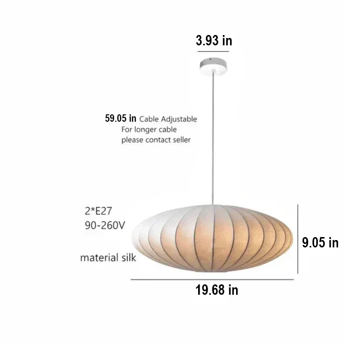 Silk Crown Crystal Pendant Lamp-D - 11.81 in-Nora Luxe