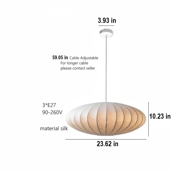 Silk Crown Crystal Pendant Lamp-D - 11.81 in-Nora Luxe