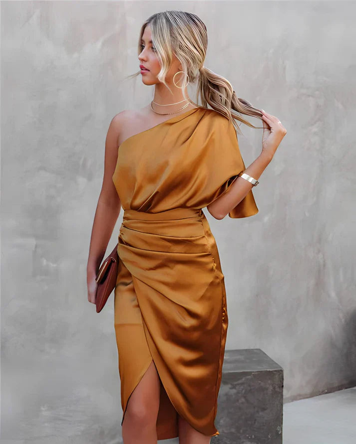 Silk Evening Dress - Seraphina-XS-Blue-Nora Luxe
