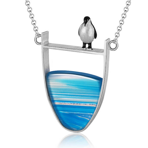Silver Agate Pendant Necklace | Elegant Women's Jewellery-Nora Luxe