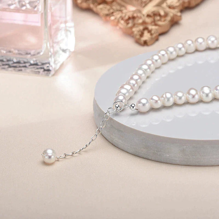 Silver Bracelet with Freshwater Pearls | Timeless Charm Collection-Nora Luxe