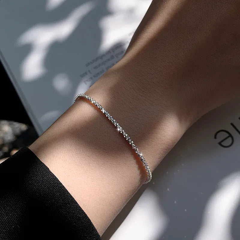 Silver Liquid Shine Bracelet | Elegant Women's Jewellery-Nora Luxe