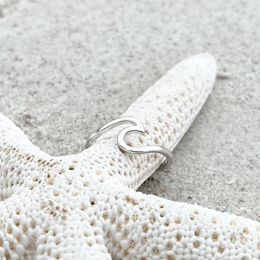 Silver Sea Wave Ring - Maris-5-Nora Luxe