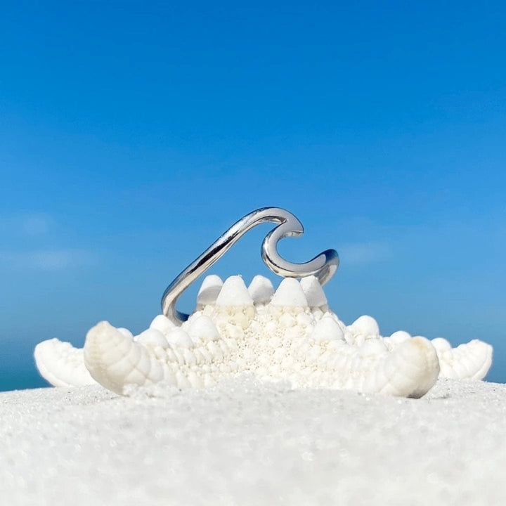 Silver Sea Wave Ring - Maris-5-Nora Luxe