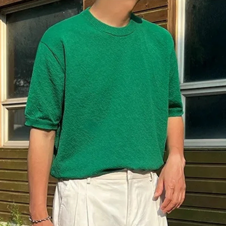Simple and Stylish Men's T-Shirt - Joey-Green-S-Nora Luxe