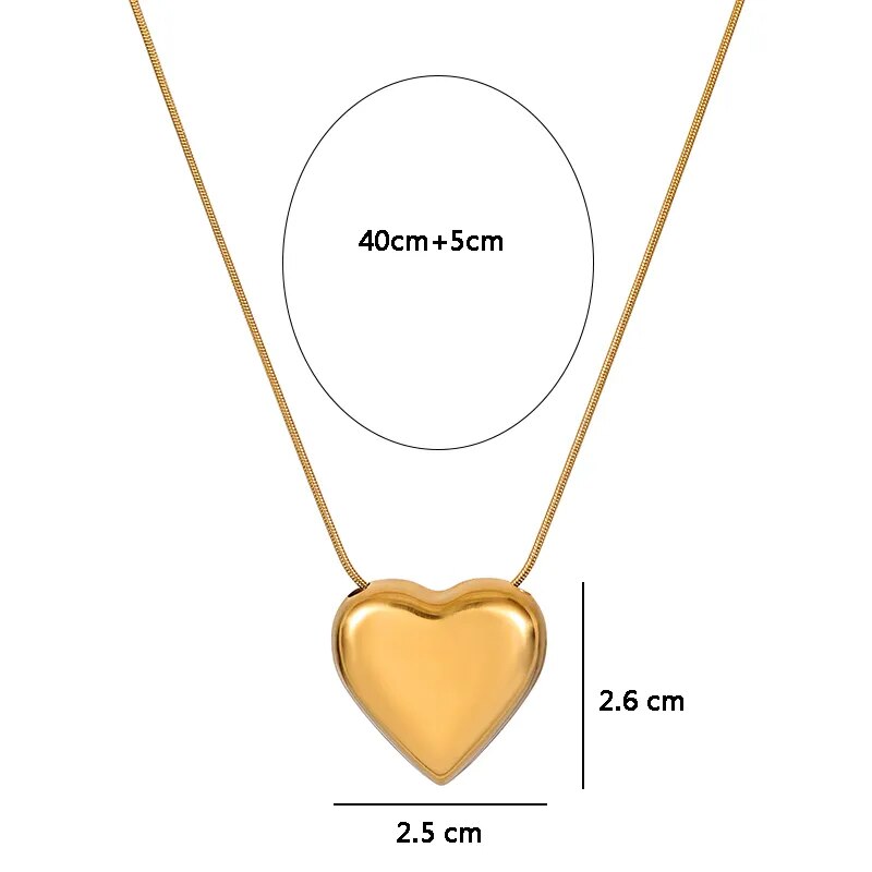 Simple Peach Heart Pendant Necklace | Minimalist Jewellery-Silver-Nora Luxe