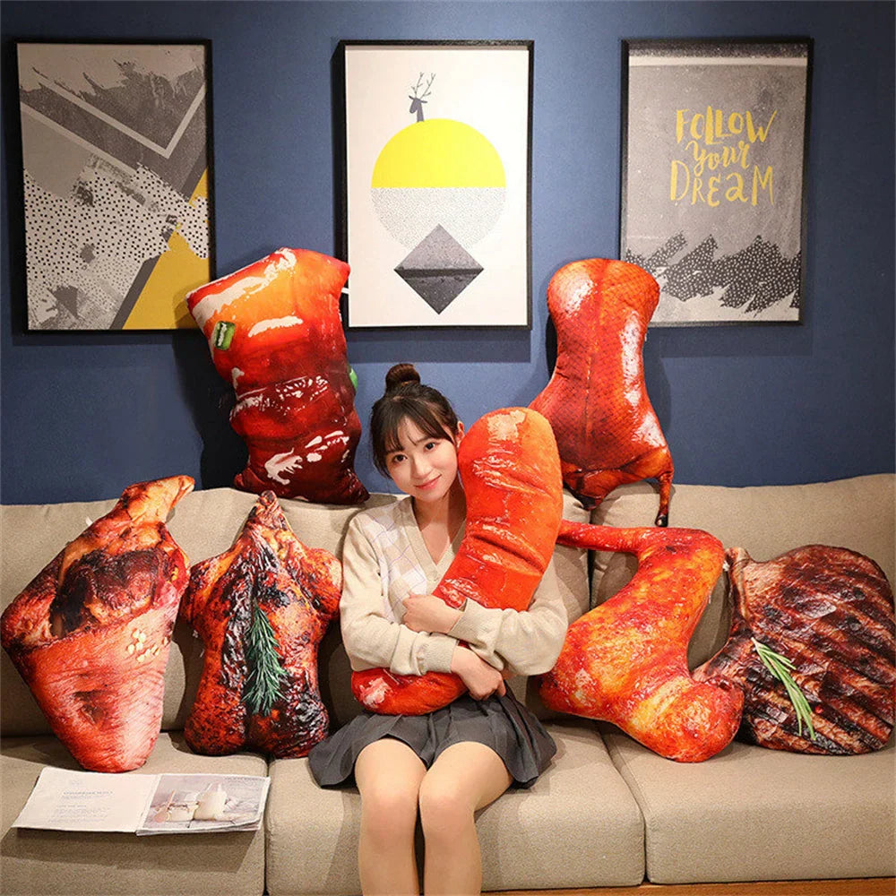 Simulation BBQ Hug - GrillMaster Cushion-Chicken Wings-Nora Luxe