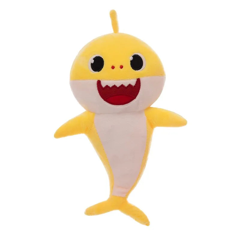 Singing Shark Plush Toy with Music and Light - GlowShark-Yellow-Hug-Nora Luxe