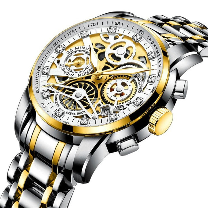 Skeleton Men's Watch - Eclipse-Silver gold-Nora Luxe