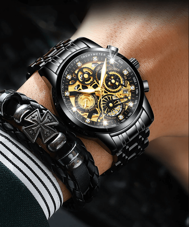 Skeleton Men's Watch - Eclipse-Silver-Nora Luxe