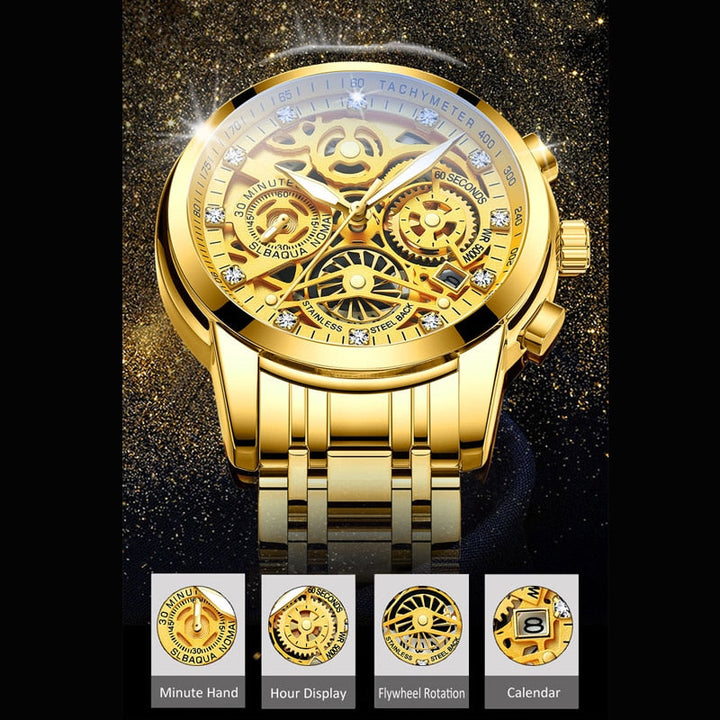 Skeleton Men's Watch - Eclipse-Silver-Nora Luxe