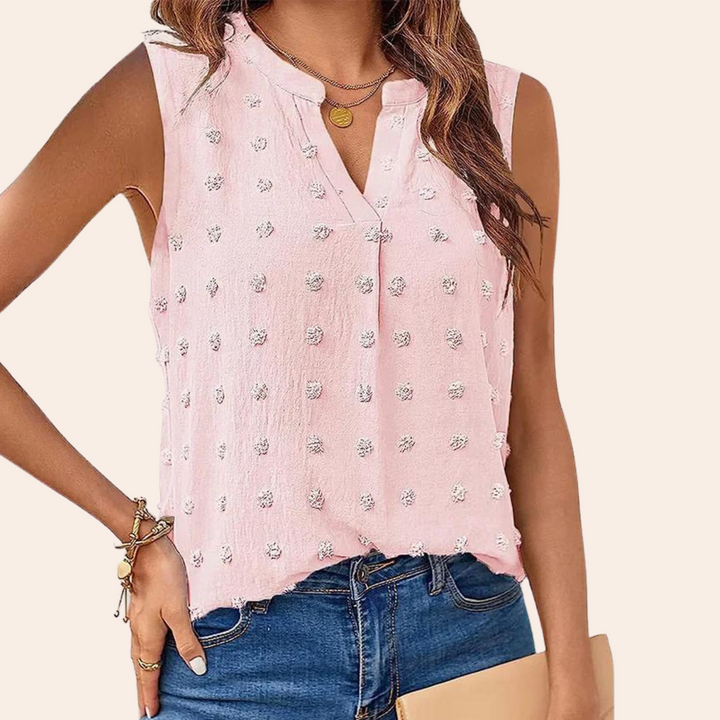 Sleeveless Light Women's Blouse – Vera-Light pink-S-State of Style