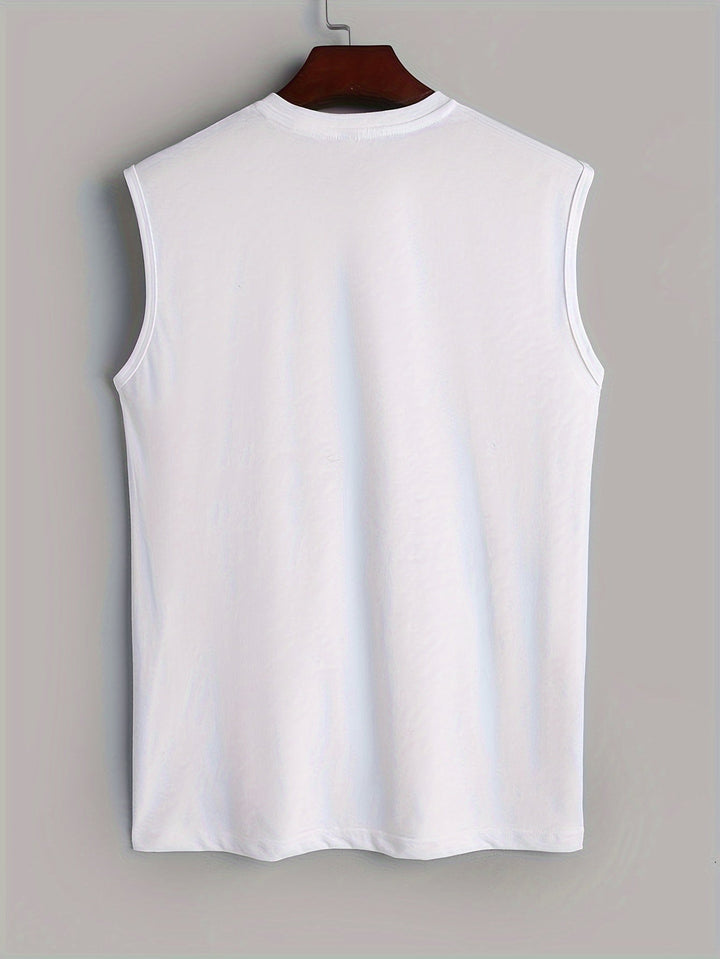 Sleeveless shirt with bird print cotton summer look - Noah (1+1 FREE)-White-M-Nora Luxe
