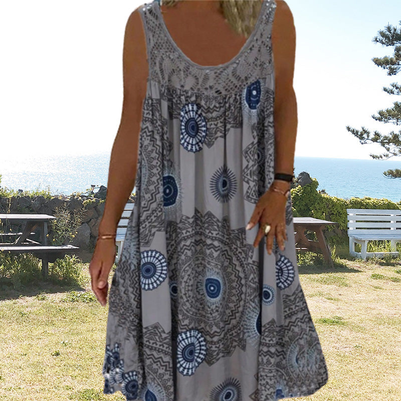 Sleeveless Summer Dress – Miranda | Airy & Comfortable-Coffee brown-S-Nora Luxe
