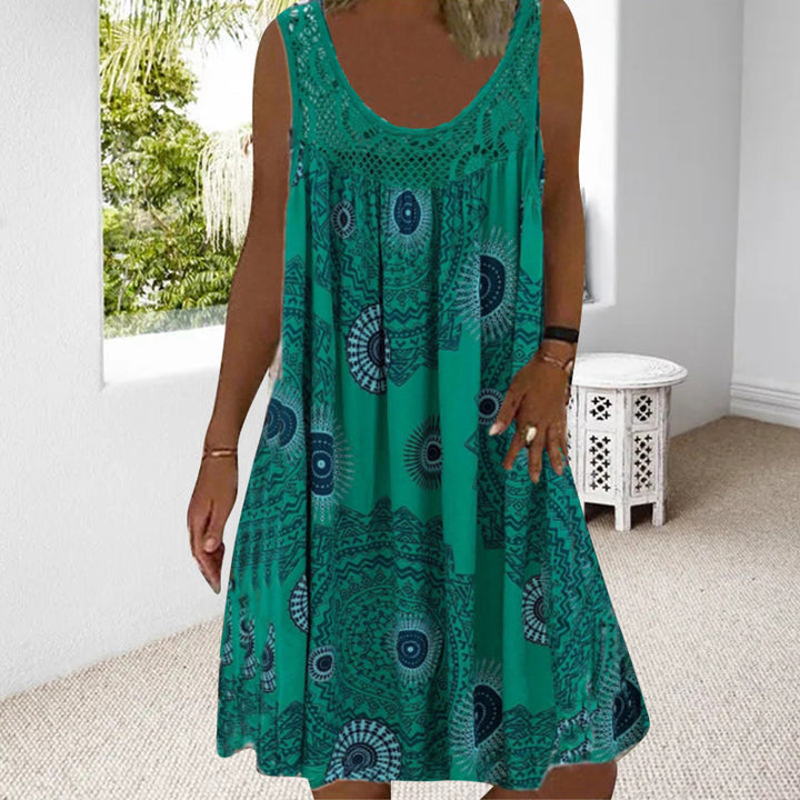 Sleeveless Summer Dress – Miranda | Airy & Comfortable-Green-S-Nora Luxe