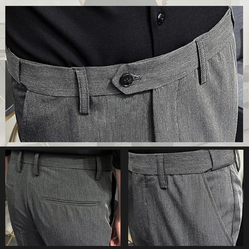 Slim Fit Formal Men's Trousers – Milan-Black-S-Nora Luxe