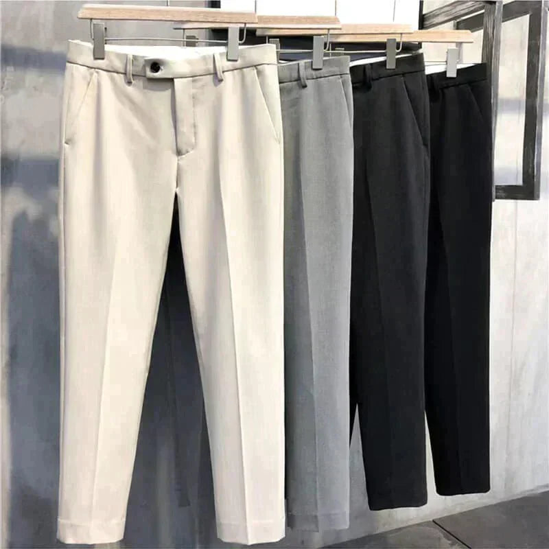 Slim Fit Formal Men's Trousers – Milan-Black-S-Nora Luxe