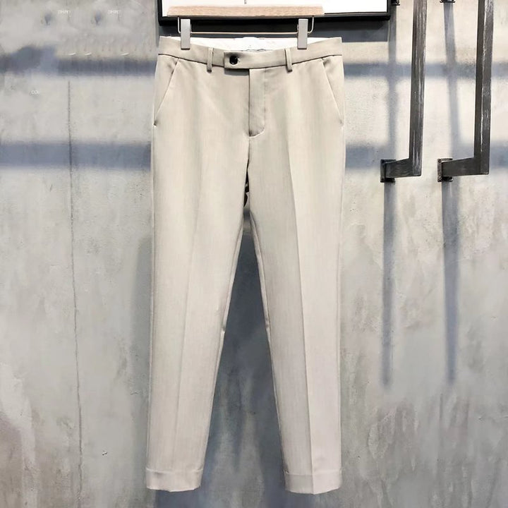 Slim Fit Formal Men's Trousers – Milan-Khaki-S-Nora Luxe