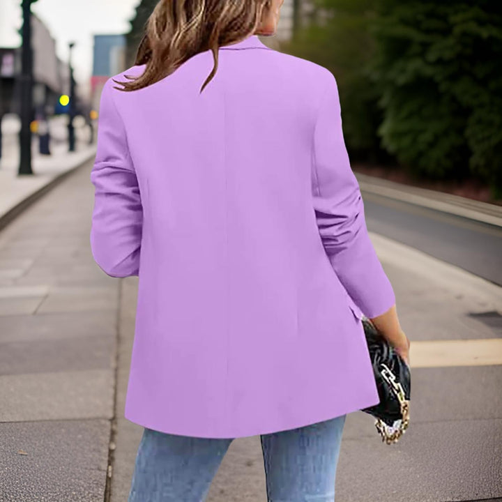 Slim Fit Long Ladies Blazer - MinaBlaze-Purple-S-Nora Luxe