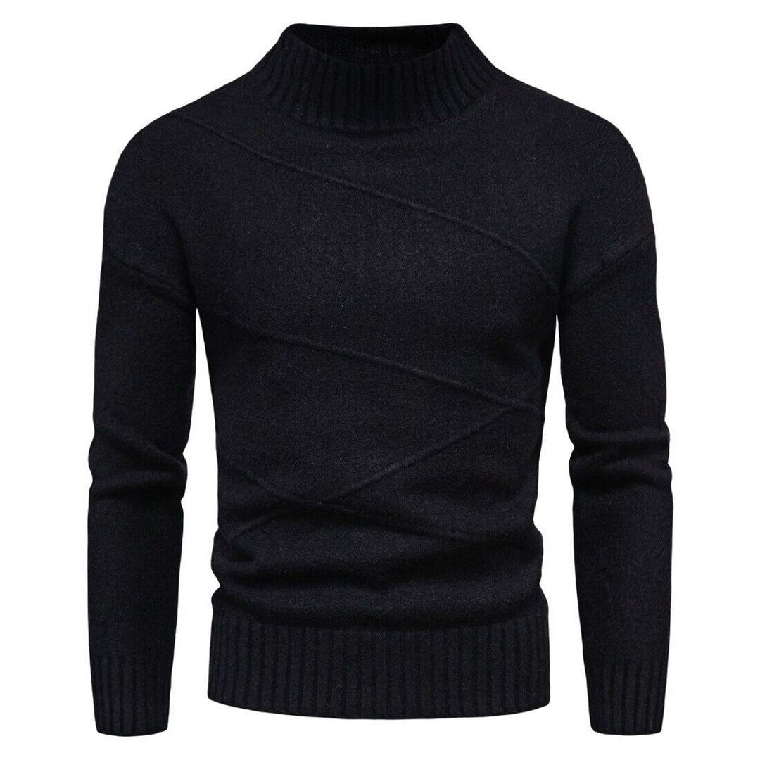 Slim Fit Men's Sweater - Orion-Black-M-Nora Luxe