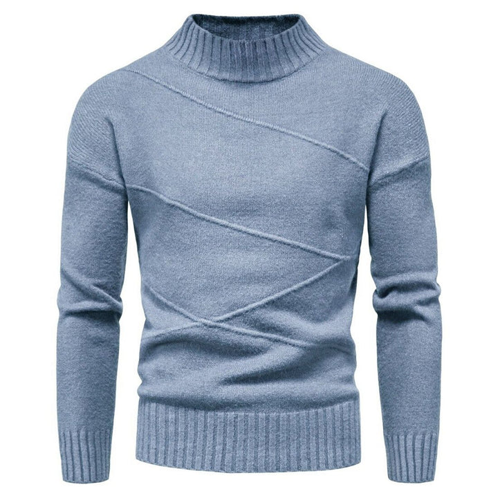 Slim Fit Men's Sweater - Orion-Light Blue-M-Nora Luxe