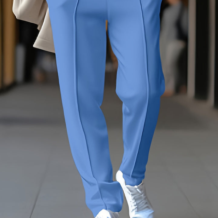 Slim Fit Stretch Chino - Max-Light Blue-S-Nora Luxe