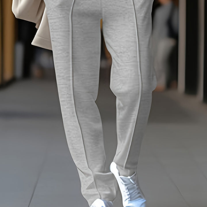 Slim Fit Stretch Chino - Max-Light Gray-M-Nora Luxe