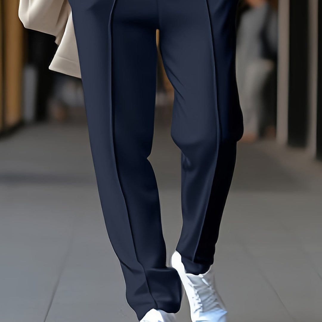 Slim Fit Stretch Chino - Max-Marine Blue-S-Nora Luxe