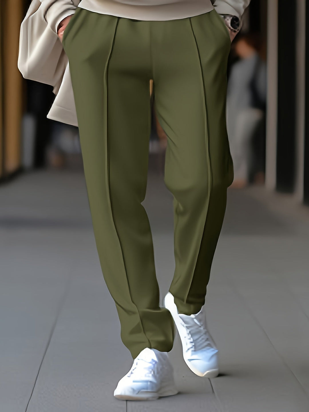 Slim Fit Stretch Chino - Max-White-S-Nora Luxe