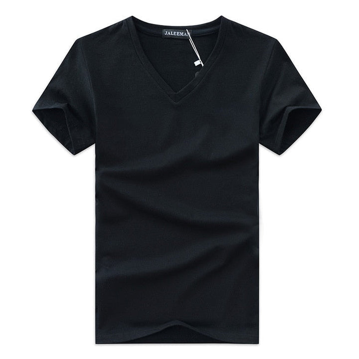 Slim Fit V-Neck T-Shirt for Men 1+1 FREE – Comfortable & Suitable for Everyday Use – Jonas-Black-S-Nora Luxe