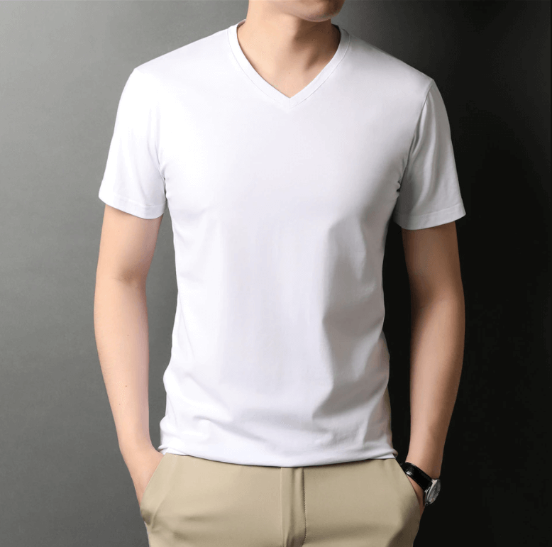 Slim Fit V-Neck T-Shirt for Men 1+1 FREE – Comfortable & Suitable for Everyday Use – Jonas-Black-S-Nora Luxe