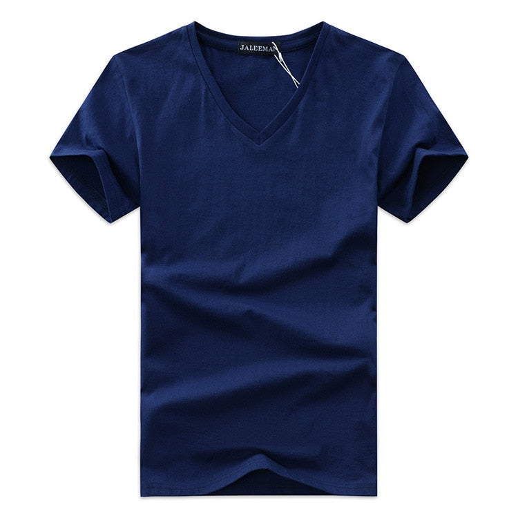Slim Fit V-Neck T-Shirt for Men 1+1 FREE – Comfortable & Suitable for Everyday Use – Jonas-Navy blue-S-Nora Luxe