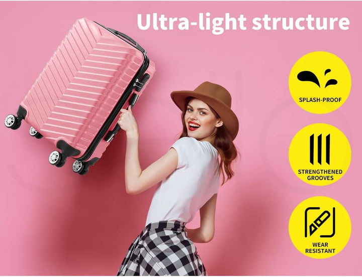Hard Shell Carry-On Luggage with Lock & Spinner Wheels – Rosemont