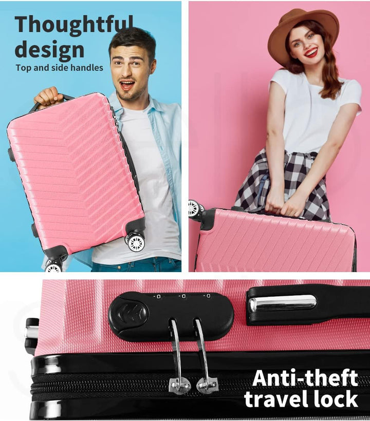 Hard Shell Carry-On Luggage with Lock & Spinner Wheels – Rosemont